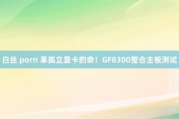 白丝 porn 革孤立显卡的命！GF8300整合主板测试