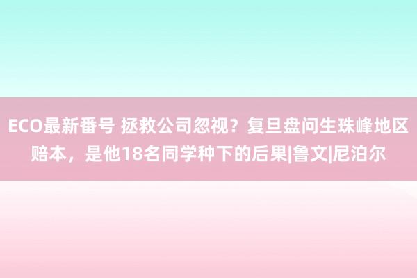 ECO最新番号 拯救公司忽视？复旦盘问生珠峰地区赔本，是他18名同学种下的后果|鲁文|尼泊尔