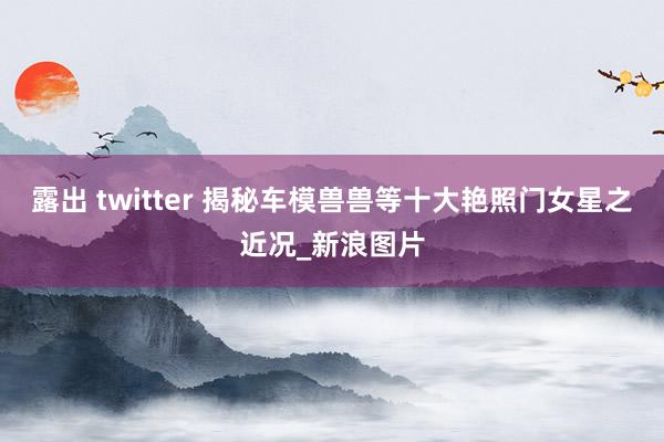 露出 twitter 揭秘车模兽兽等十大艳照门女星之近况_新浪图片