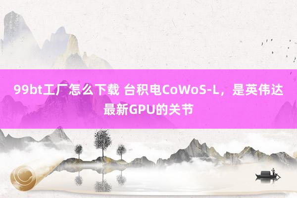 99bt工厂怎么下载 台积电CoWoS-L，是英伟达最新GPU的关节