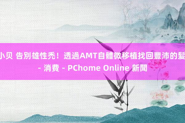 赵小贝 告別雄性禿！透過AMT自體微移植找回豐沛的髮量 - 消費 - PChome Online 新聞